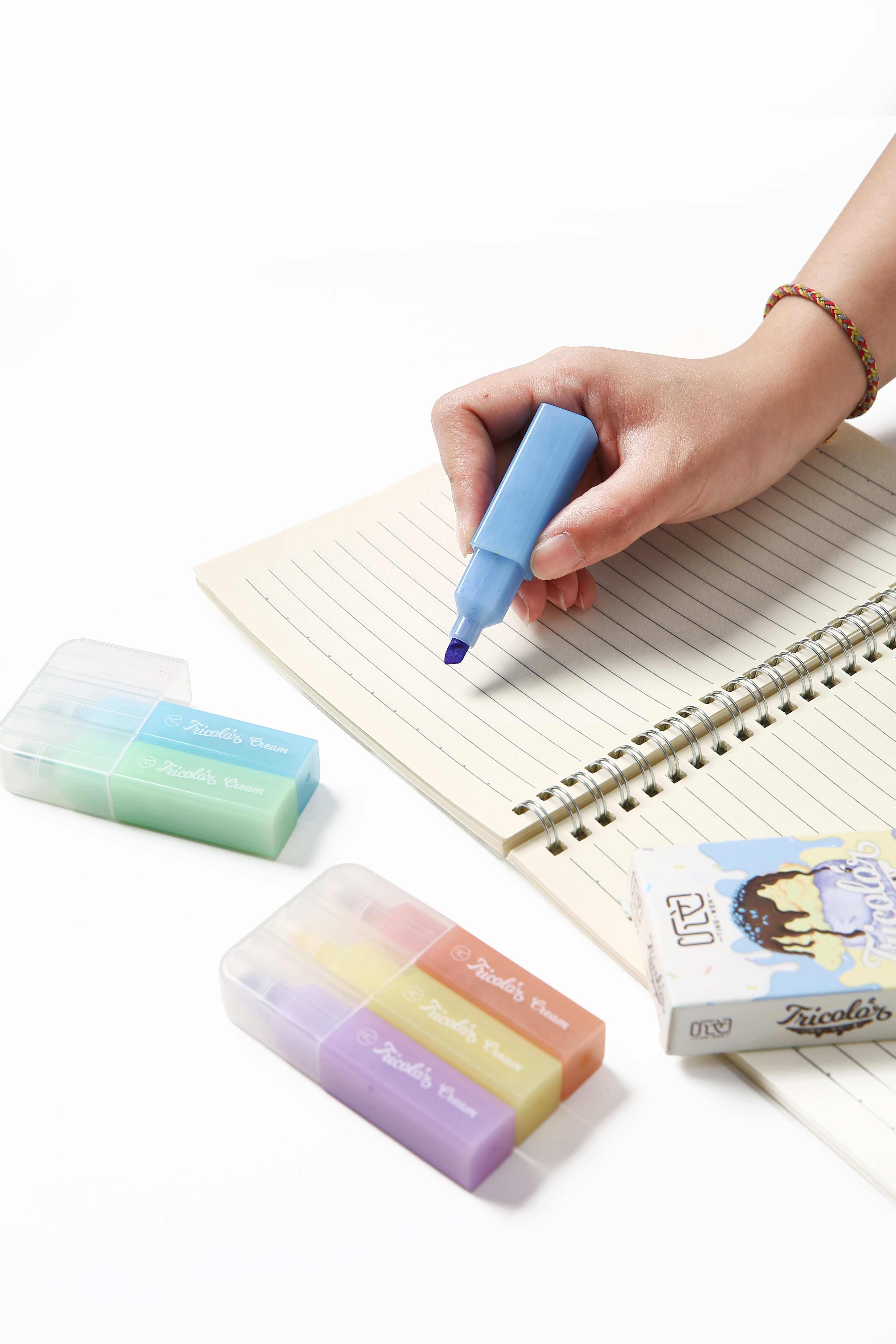 MINI GRADIENT SCENTED HIGHLIGHTERS MARKER PEN SET FOR SCHOOL OFFICE HOME