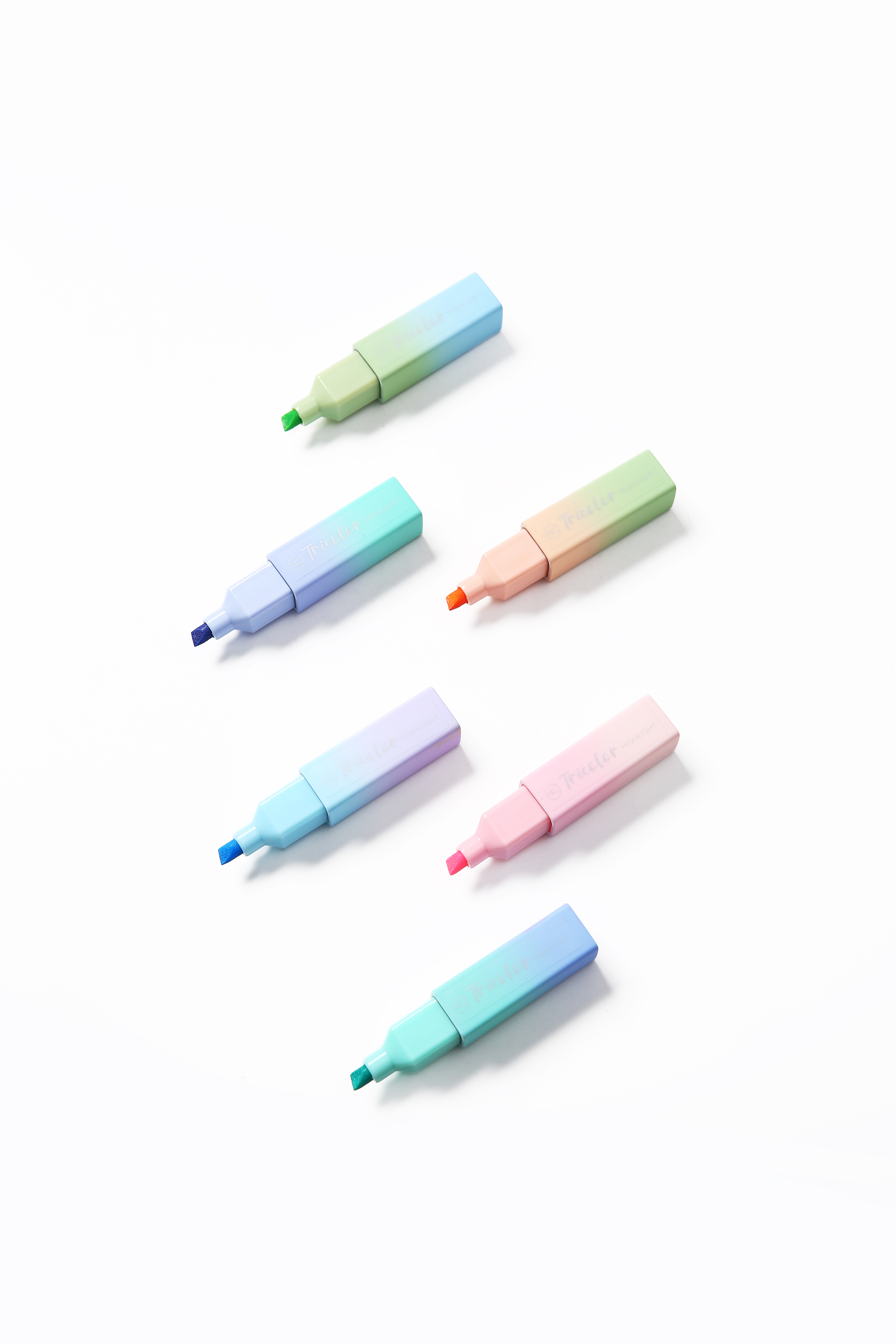 MINI GRADIENT SCENTED HIGHLIGHTERS MARKER PEN SET FOR SCHOOL OFFICE HOME
