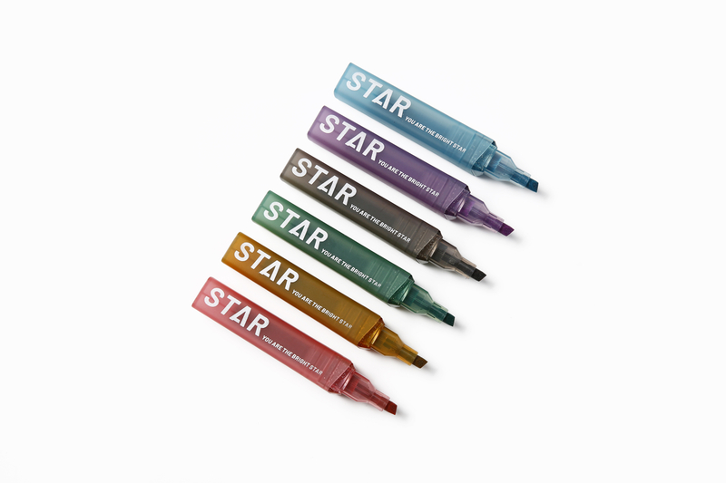 IRIDESCENT SPARKLY INK STAR HIGHLIGHTER MARKER PEN FOR SCHOOL OFFICE HOME