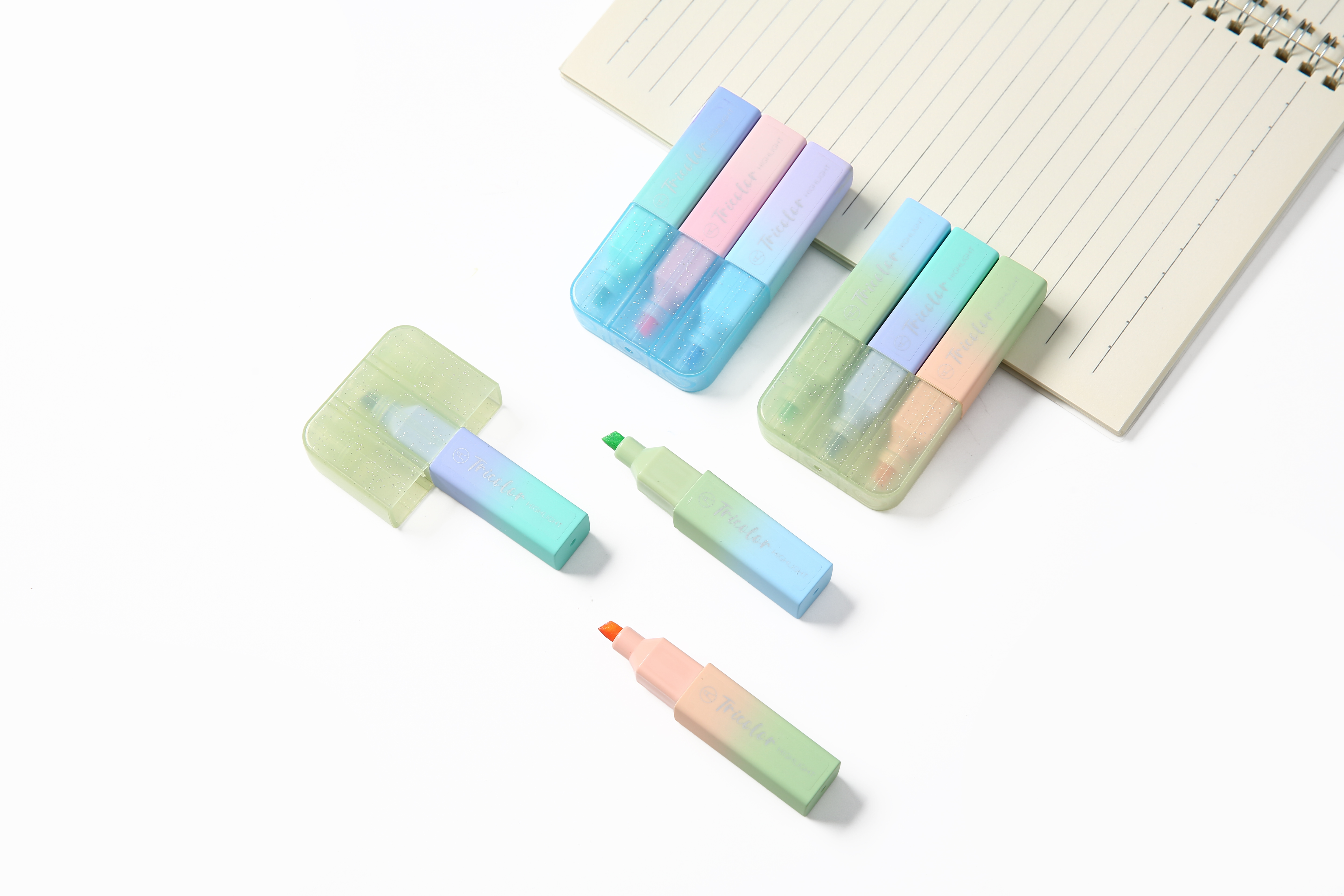 MINI GRADIENT SCENTED HIGHLIGHTERS MARKER PEN SET FOR SCHOOL OFFICE HOME