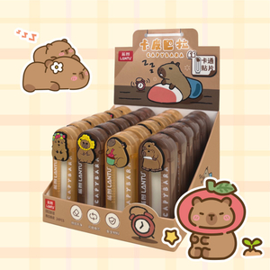 CAPYBARA RETRACTABLE ERASER CUTE RUBBER PUSH-PULL ERASER FOR STUDENTS 