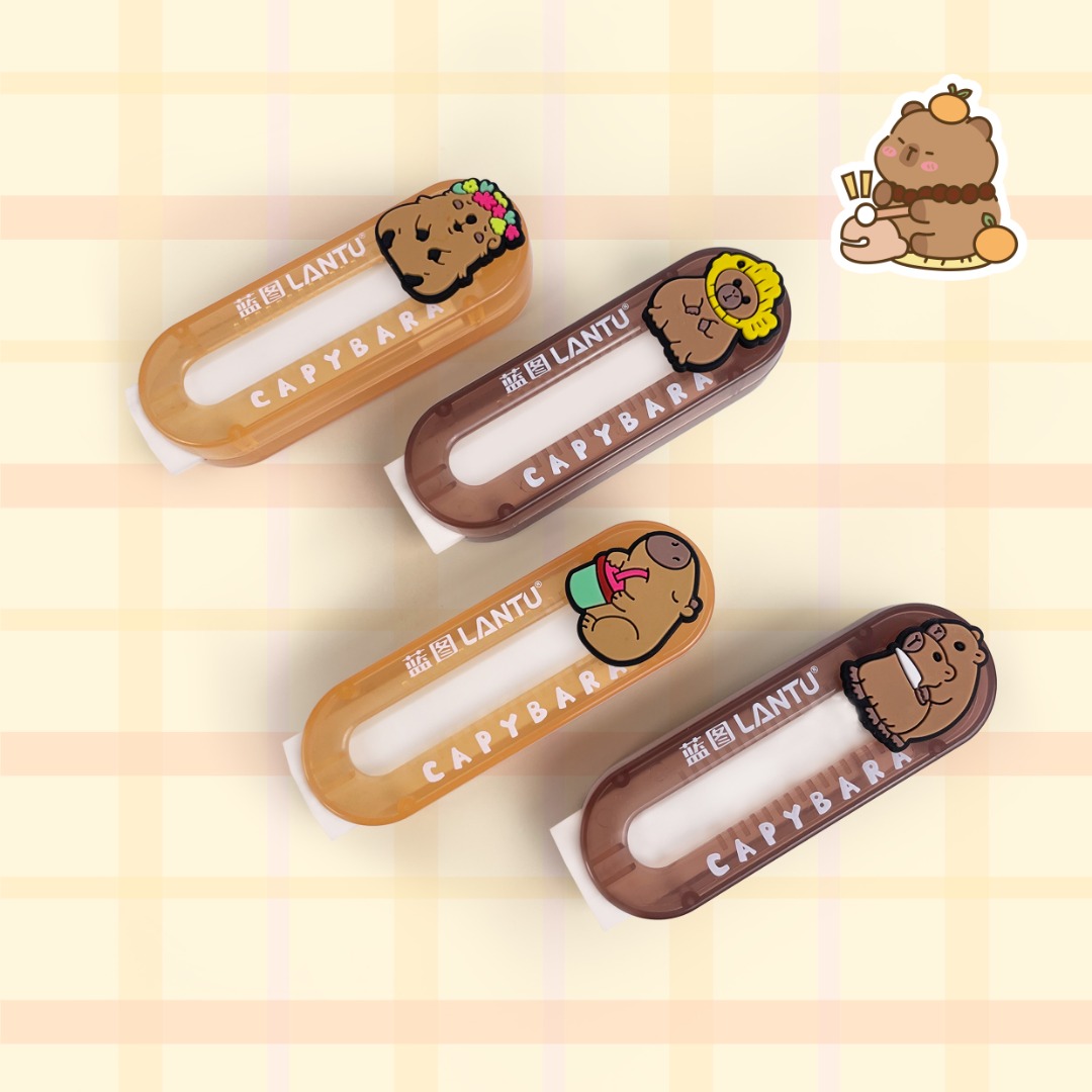 CAPYBARA RETRACTABLE ERASER CUTE RUBBER PUSH-PULL ERASER FOR STUDENTS 