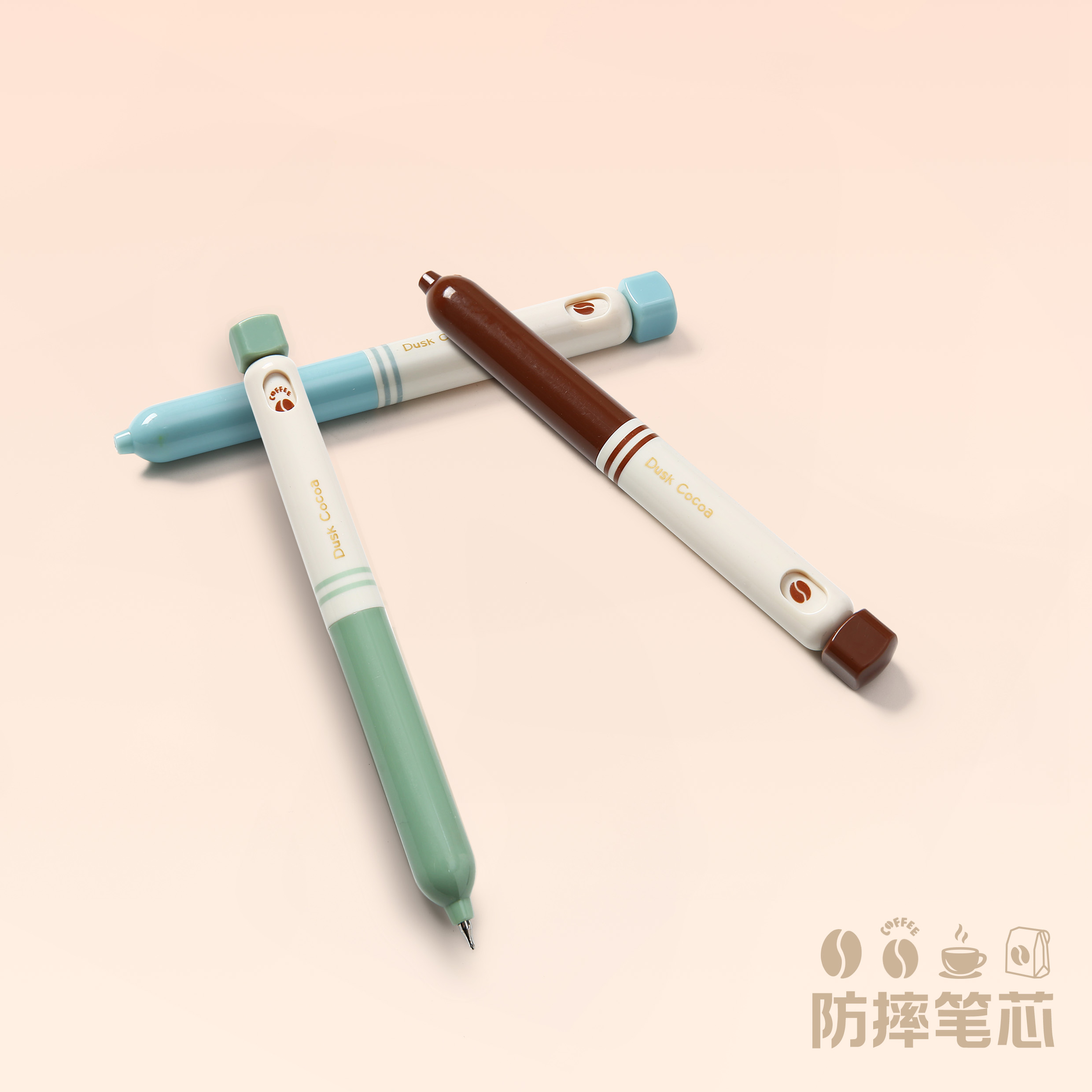 DUSK COCOA RETRACTABLE OIL GEL PEN BALL POINT PEN FOR SCHOOL