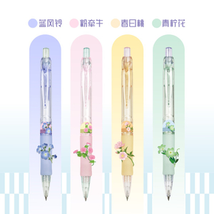 Cute Floral Mechanical Pencils with Soft Comfort Rubber Grip for School