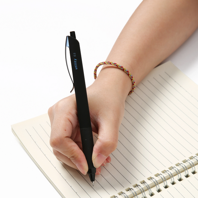 Silent Click Metal Clip Retractable Gel Pens with Fast Dry Black Ink Compatible with CS & ST Nib for Office