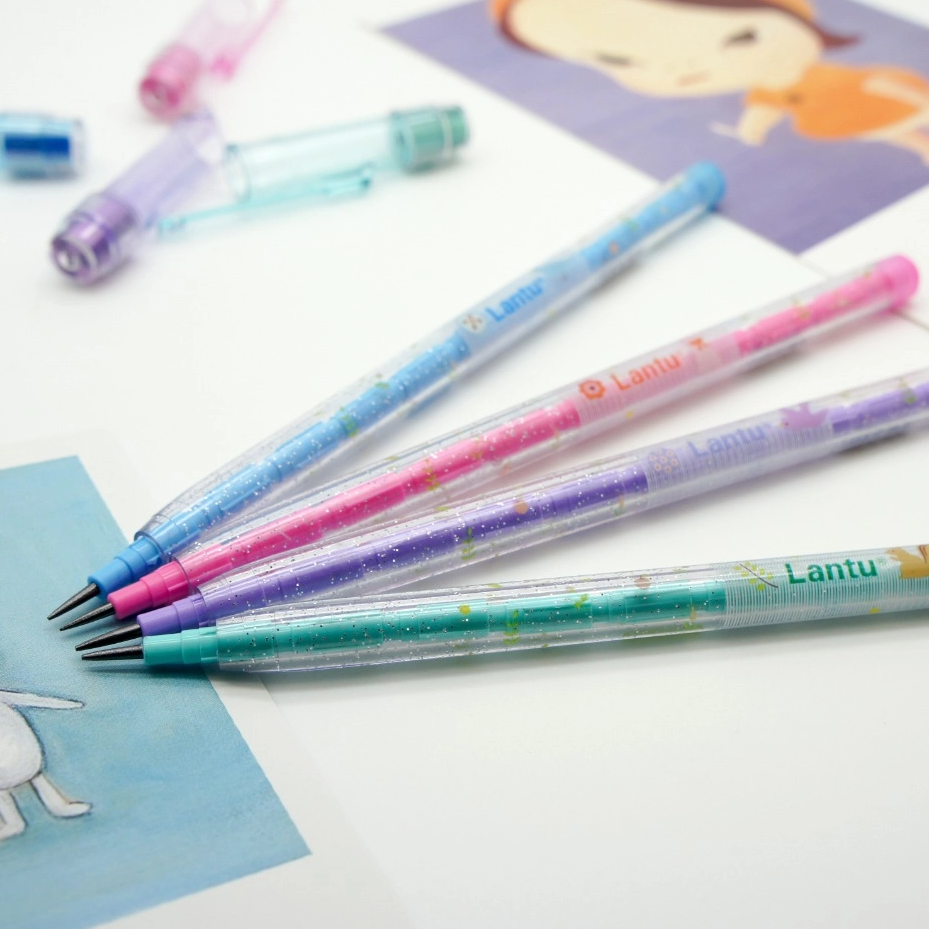 LANTU Classic Non-Sharpening Pencil with Eraser for Kids