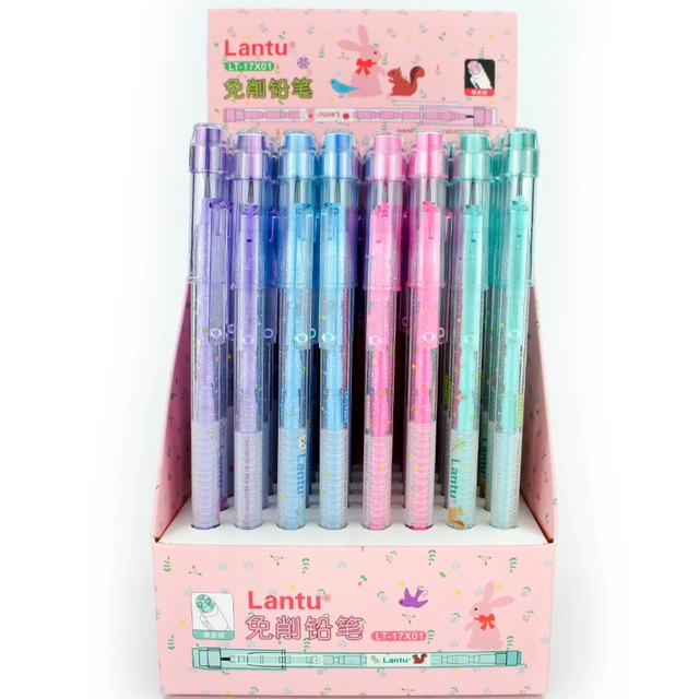 LANTU Classic Non-Sharpening Pencil with Eraser for Kids