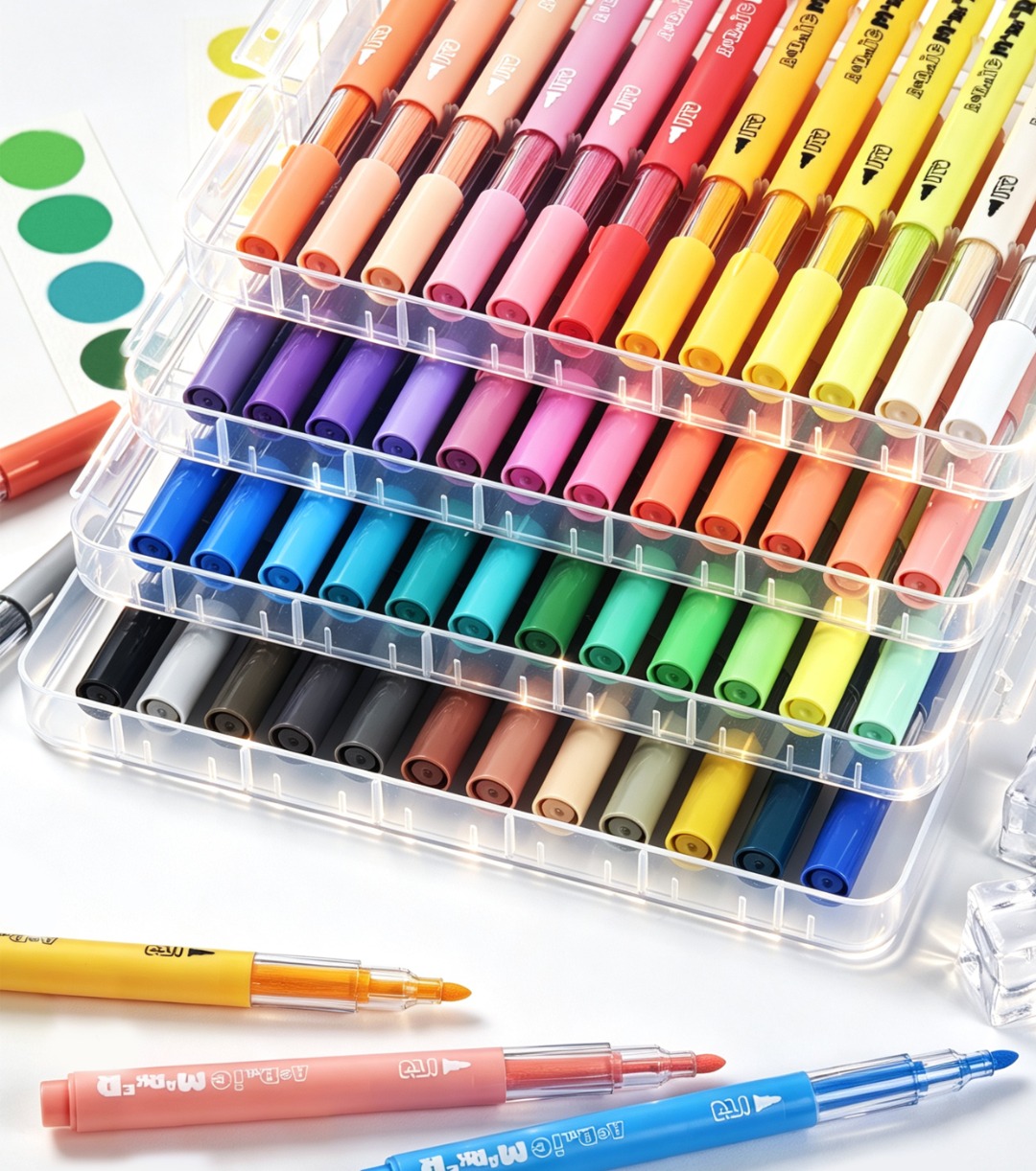 Acrylic Paint Markers with Fine Tip And Brush Tip Pens For Stone, Wood, Calligraphy, Canvas, Ceramic, Metal, Glass, Rock Painting, DIY Crafts