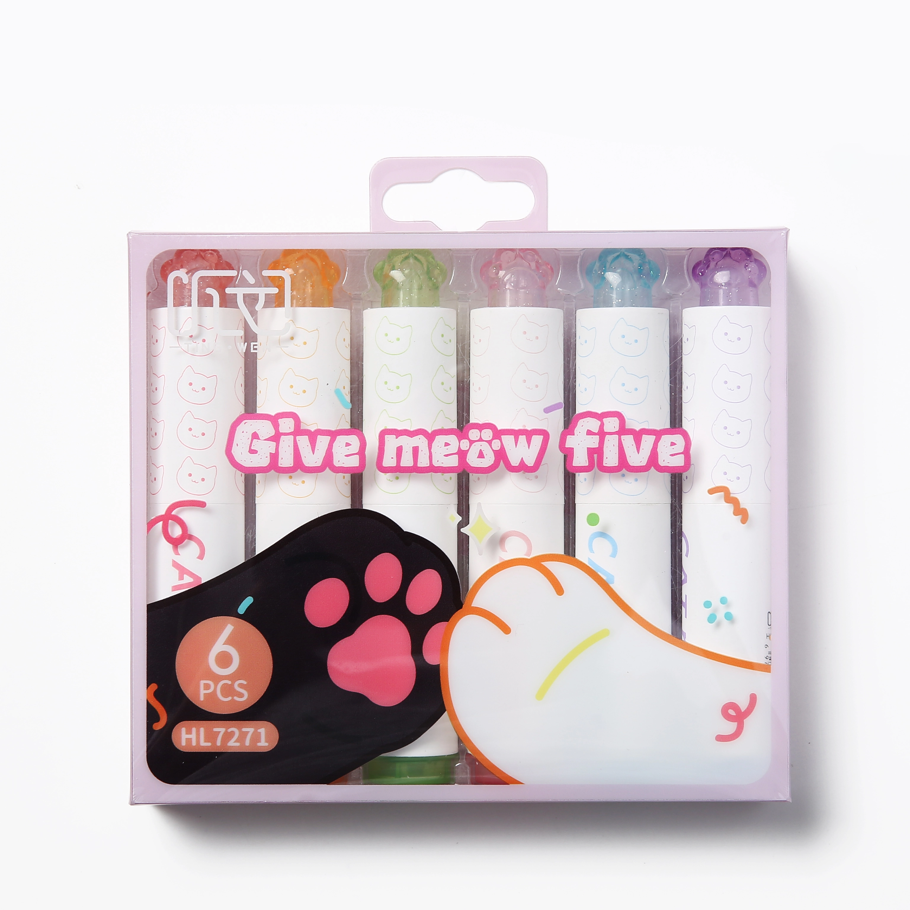 KAWAII CAT PAW COLOR HIGHLIGHTER FOR OFFICE SCHOOL HOME