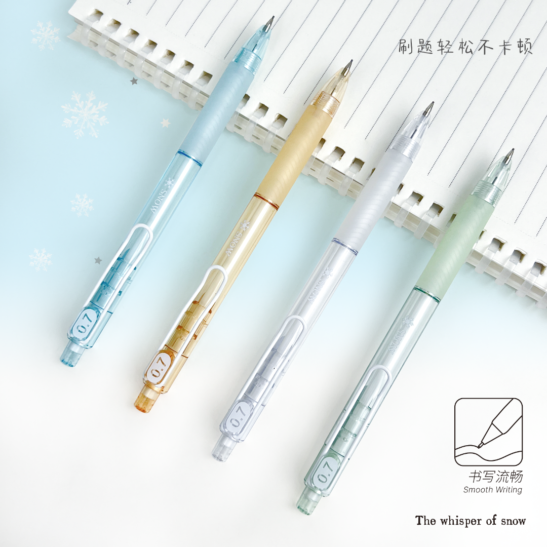 Clear Barrel Mechanical Pencils with Soft Rubber Grip for Students Teachers and Artists