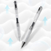 Quick Dry Ink Retractable Gel Ink Pen with Super Squishy Anti-Fatigue Cushion Grip Clear Barrel for Journaling