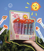 Magic Sunlight Color Changing Non-Sharpening Pencils with Cute Ocean Animals UV Reactive "Turns Cooked" Topper Pencils for Boys Girls