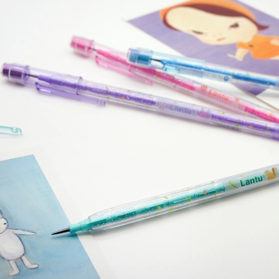 LANTU Classic Non-Sharpening Pencil with Eraser for Kids